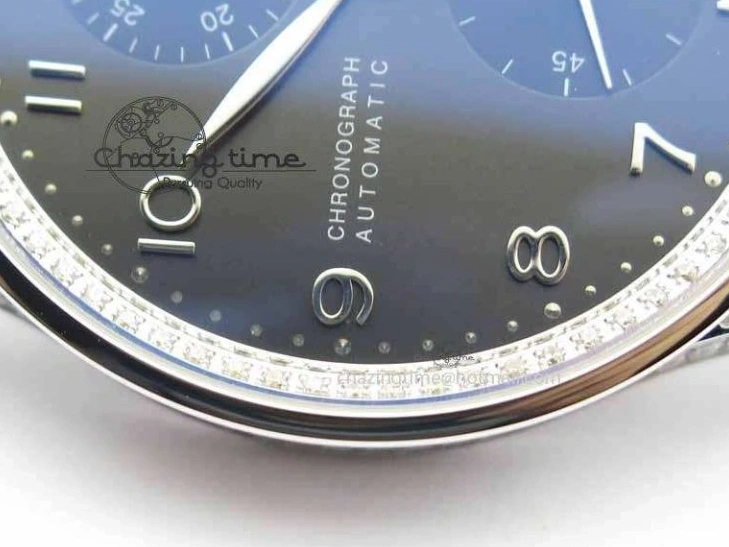 MIROTIME 0128 Unique Portuguese IW3714 Diam ZF V2 1:1 Best Edition Gray Dial On Brown Leather Strap A79350 (Slim Movement) 7250